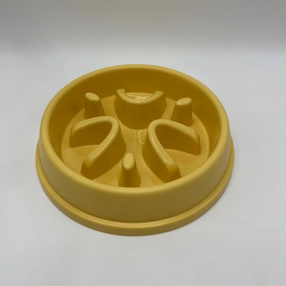 Pet Round Slow Feeder Bowl, Silicone Licking Mat, Anti-Slip & Anti-Tip